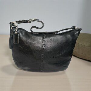 Coach Soho Large Hobo F13108 Black Soft Leather Nickel Shoulder Bag Slouchy Boho